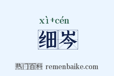 细岑是什么意思的图片
